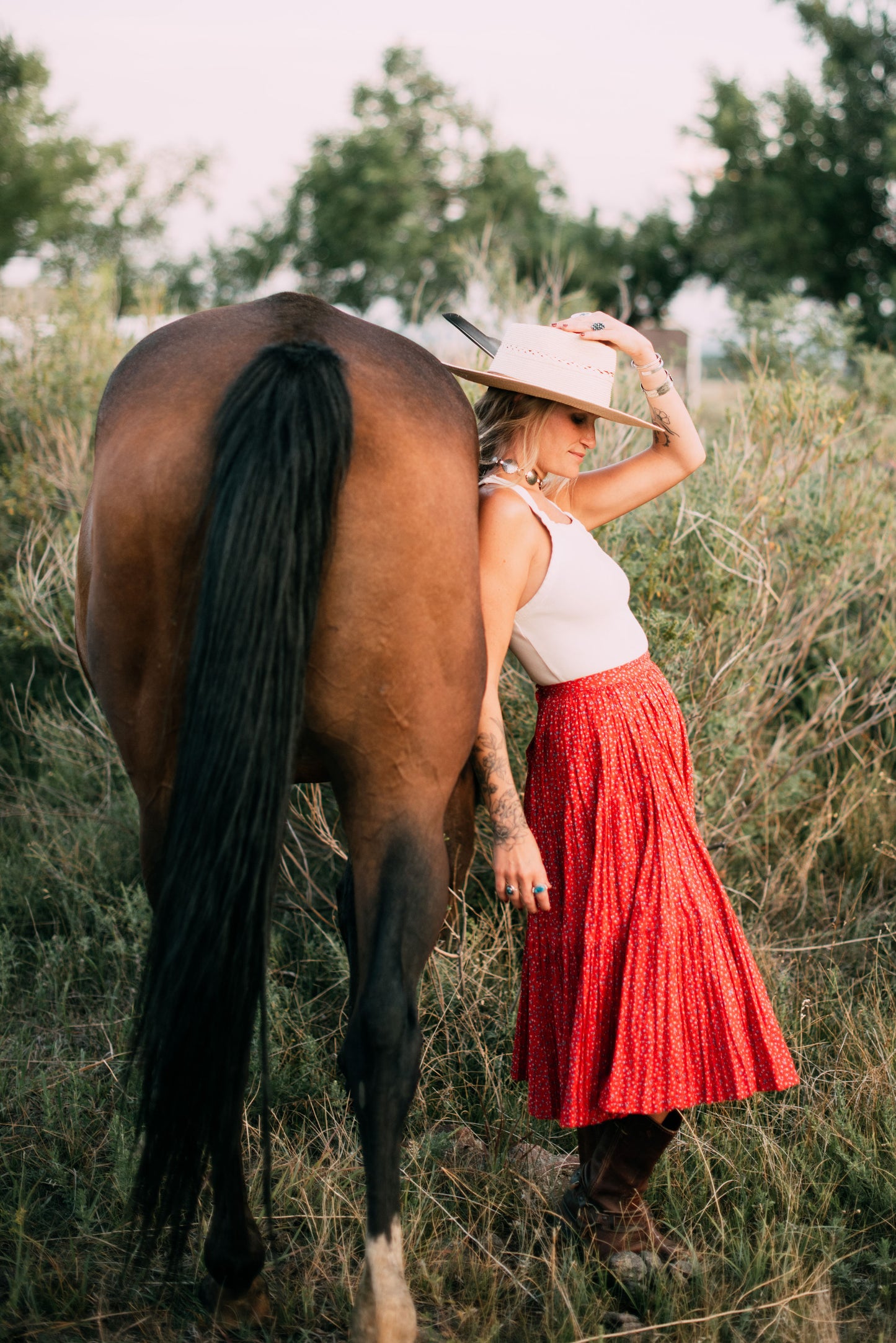 Perfect Prairie Skirt [Red]